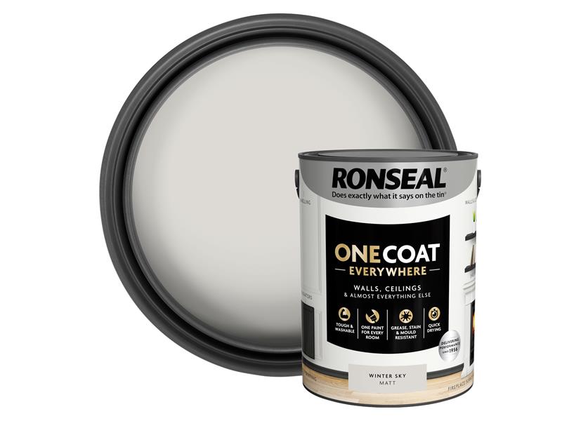 Ronseal One Coat Everywhere Interior Winter Sky Matt 5 litre RSLOCEWSM5L