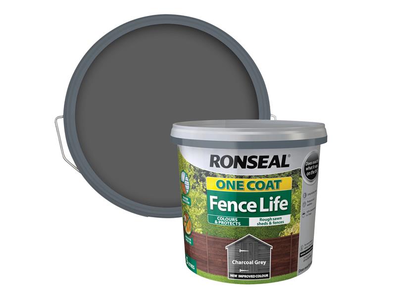 Ronseal One Coat Fence Life Charcoal Grey 5 litre RSLOCFLCG5L