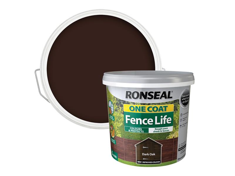 Ronseal One Coat Fence Life Dark Oak 5 litre RSLOCFLDO5L