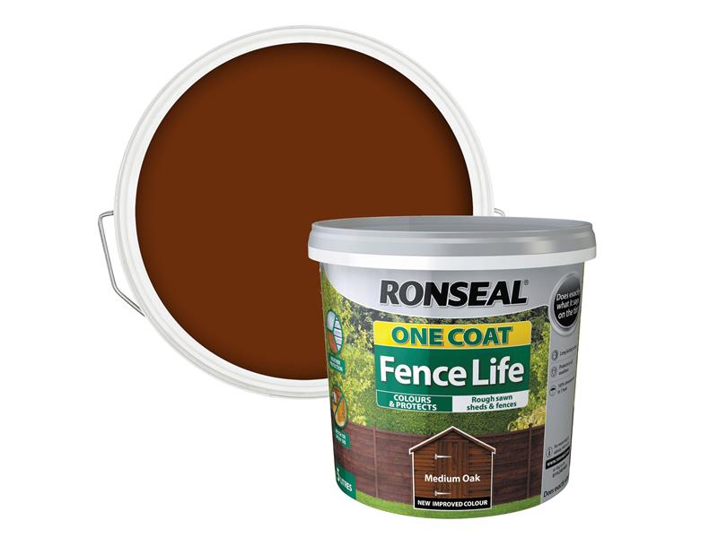 Ronseal One Coat Fence Life Medium Oak 5 litre RSLOCFLMO5L