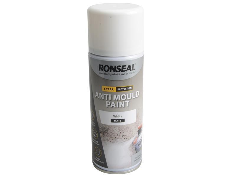 Ronseal 6 Year Anti Mould Aerosol White Matt 400ml RSLQDAMAWM