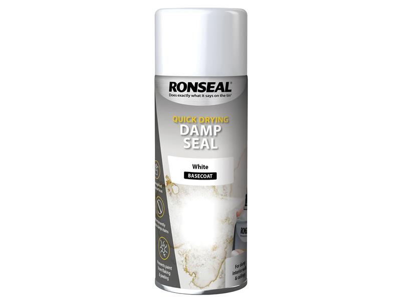 Ronseal Quick Dry Damp Seal Aerosol White 400ml RSLQDDSAW400