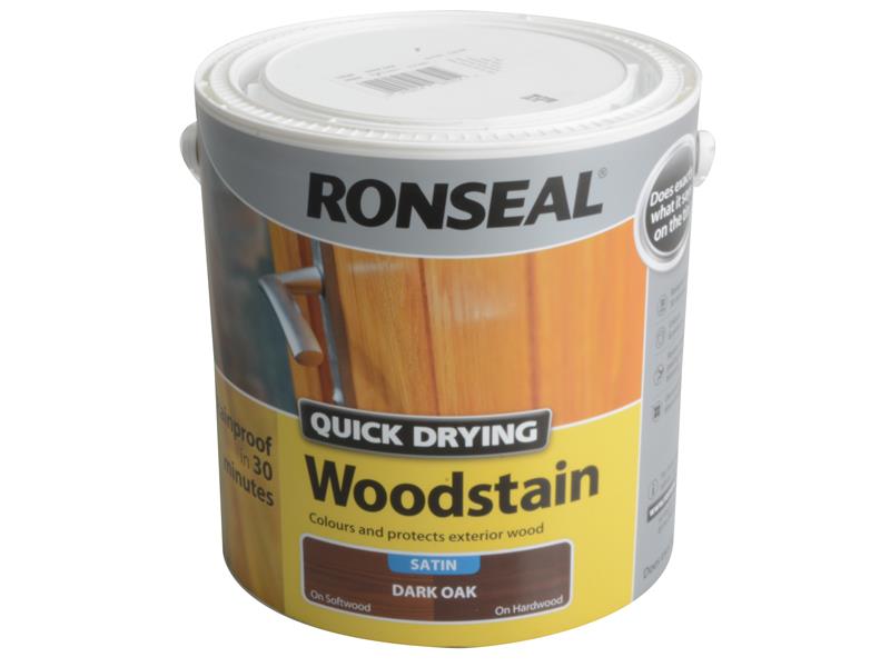 Ronseal Quick Drying Woodstain Satin Dark Oak 2.5 litre RSLQDWSDO25L