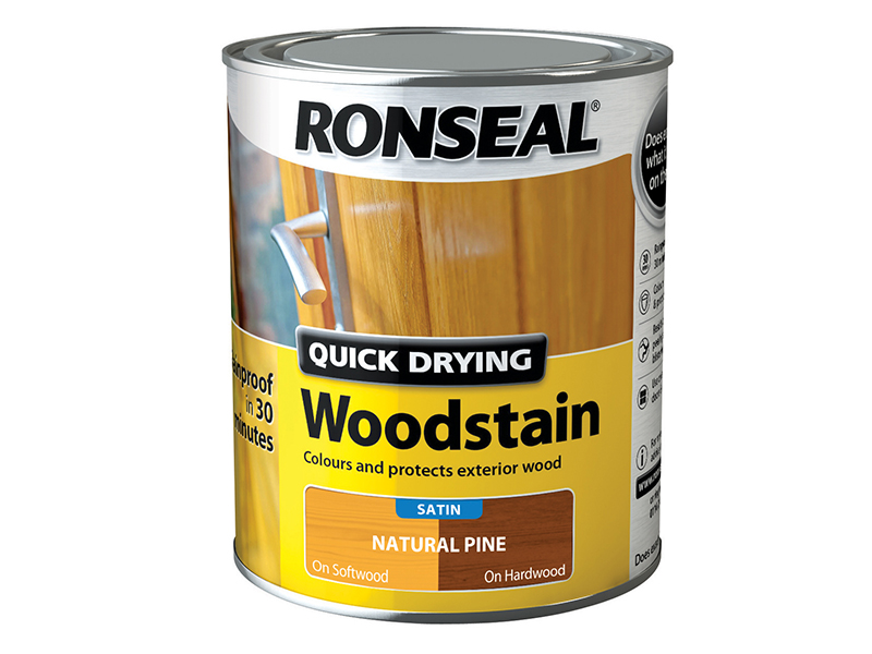 Ronseal Quick Drying Woodstain Satin Natural Pine 750ml RSLQDWSNP750