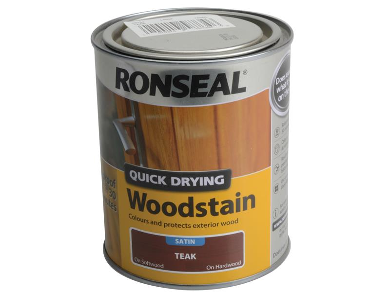 Ronseal Quick Drying Woodstain Satin Teak 750ml RSLQDWST750