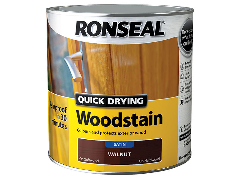 Ronseal Quick Drying Woodstain Satin Teak 2.5 litre RSLQDWST25L