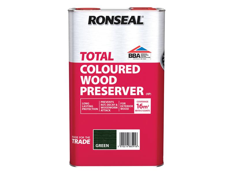 Ronseal Trade Total Wood Preserver Green 5 litre RSLTTWPGR5L