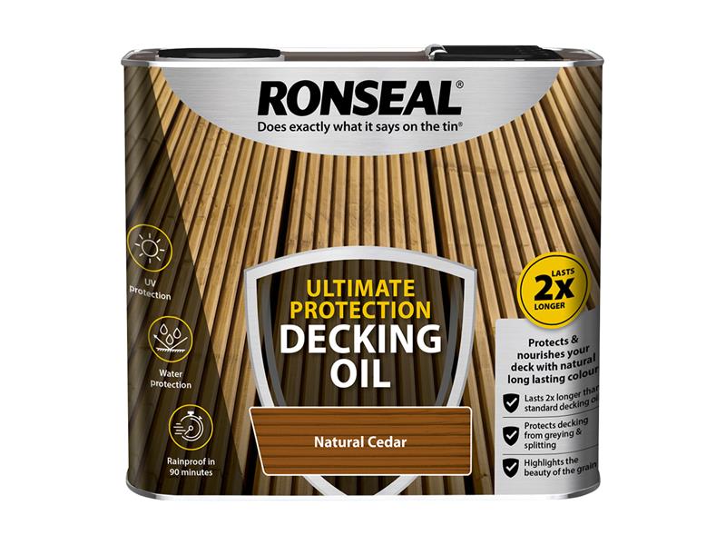 Ronseal Ultimate Protection Decking Oil Natural Cedar 2.5 litre RSLUDONC25L