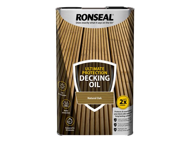 Ronseal Ultimate Protection Decking Oil Natural Oak 5 litre RSLUDONO5L