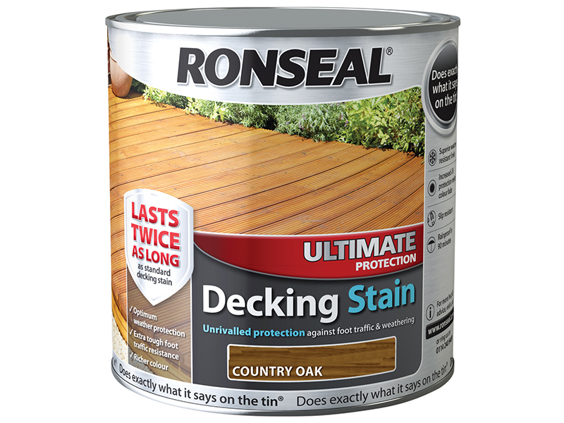 Ronseal Ultimate Protection Decking Stain Country Oak 2.5 litre RSLUDSCO25L