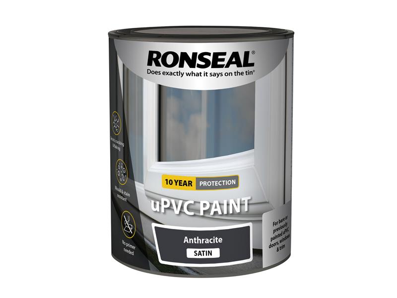 Ronseal uPVC Paint Anthracite Satin 750ml RSLUPVCAS750