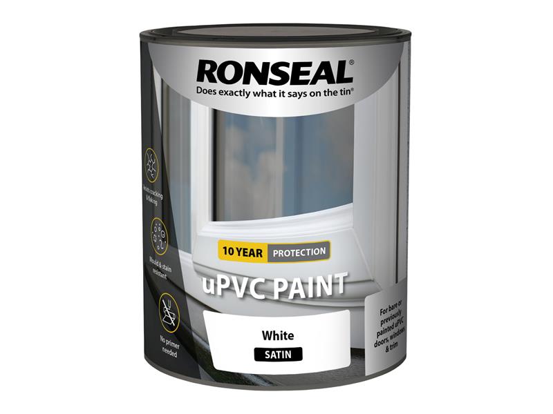 Ronseal uPVC Paint White Satin 750ml RSLUPVCWS750