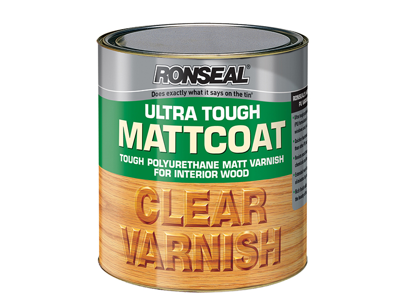 Ronseal Ultra Tough Internal Clear Mattcoat Varnish 250ml RSLUTVMC250