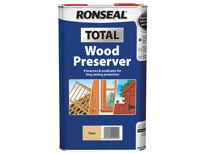 Ronseal Total Wood Preserver Clear 5 litre RSLWPCL5L