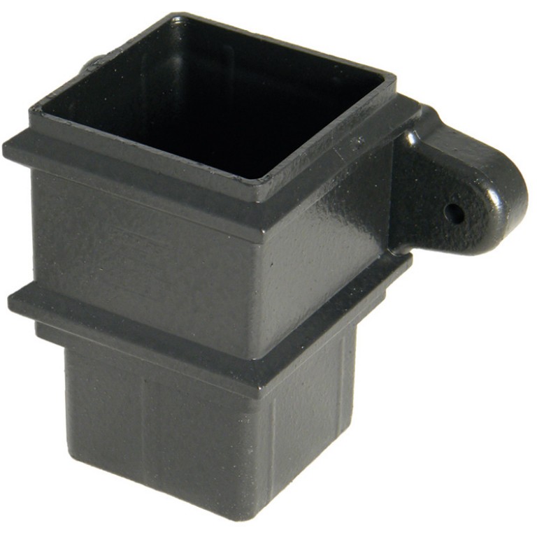 Floplast RSS2CI 65mm Square Downpipe - Classic Pipe Socket - Cast Iron