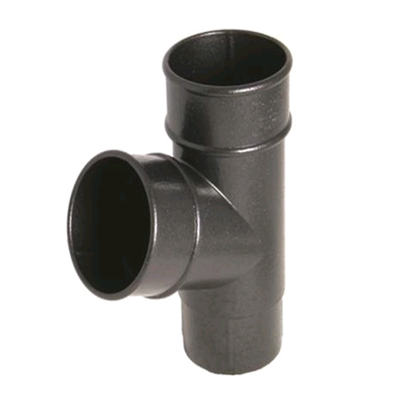 Floplast RY1CI 68mm Round Downpipe - 67.5* Branch - Faux Cast Iron
