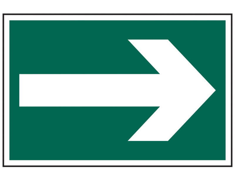 Scan Arrow Symbol - PVC Sign 300 x 200mm SCA1521