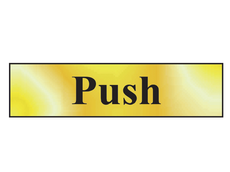 Scan Push - Polished Brass Effect 200 x 50mm SCA6031