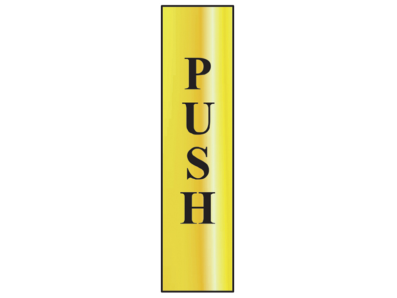 Scan Push Vertical - Polished Brass Effect 50 x 200mm SCA6032