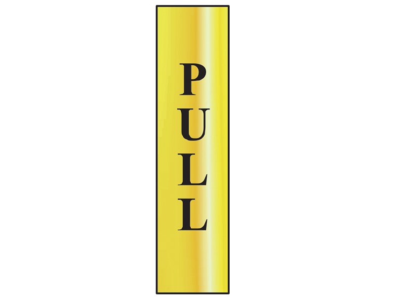 Scan Pull Vertical - Polished Brass Effect 50 x 200mm SCA6034