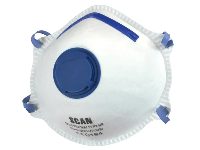 Scan Moulded Disposable Mask Valved Ffp2 Pack of 3