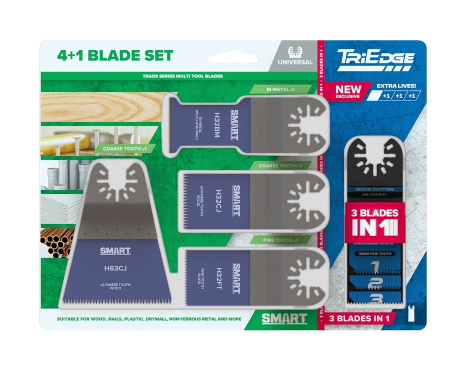 Smart M4MAK Trade 4pc Multi Tool Set & TriEdge 35mm