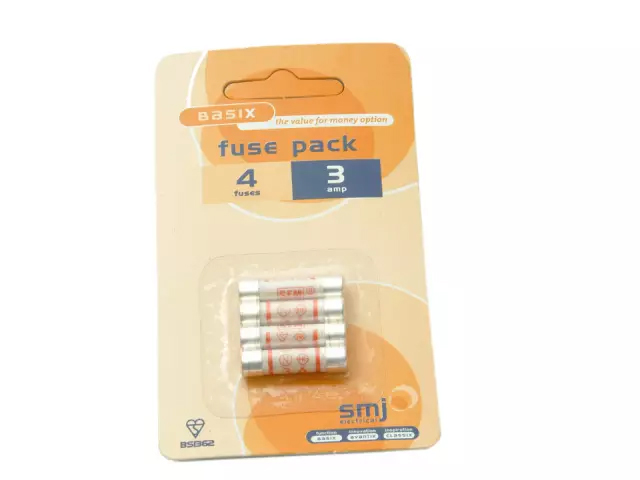 SMJ 3 Amp Fuses (Pack of 4)