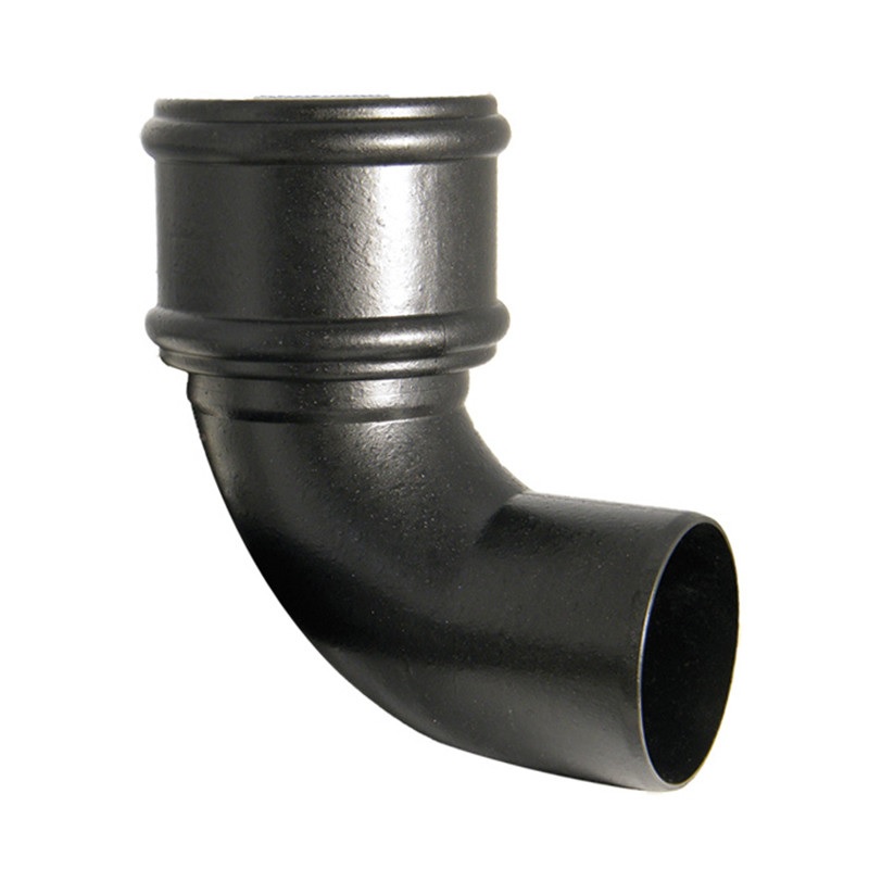 Floplast SP161CI 110mm/4 Inch Ring Seal Soil System - 92.5 Degree Bend Single Socket - Faux Cast Iron