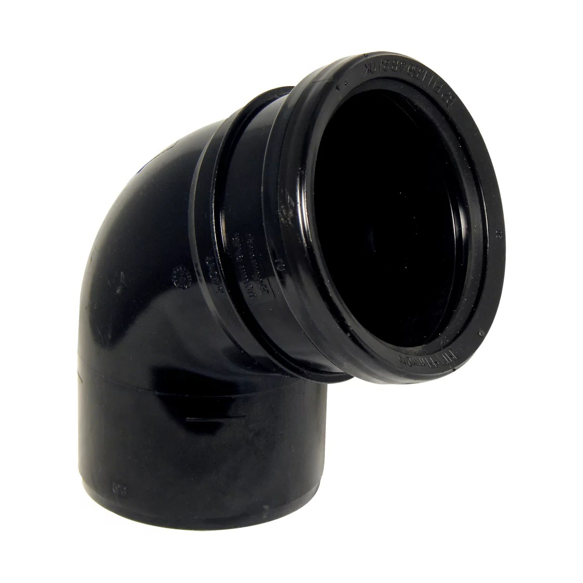 Floplast SP162BL 110mm/4 Inch Ring Seal Soil System - 112.5 Degree Single Socket Bend - Black