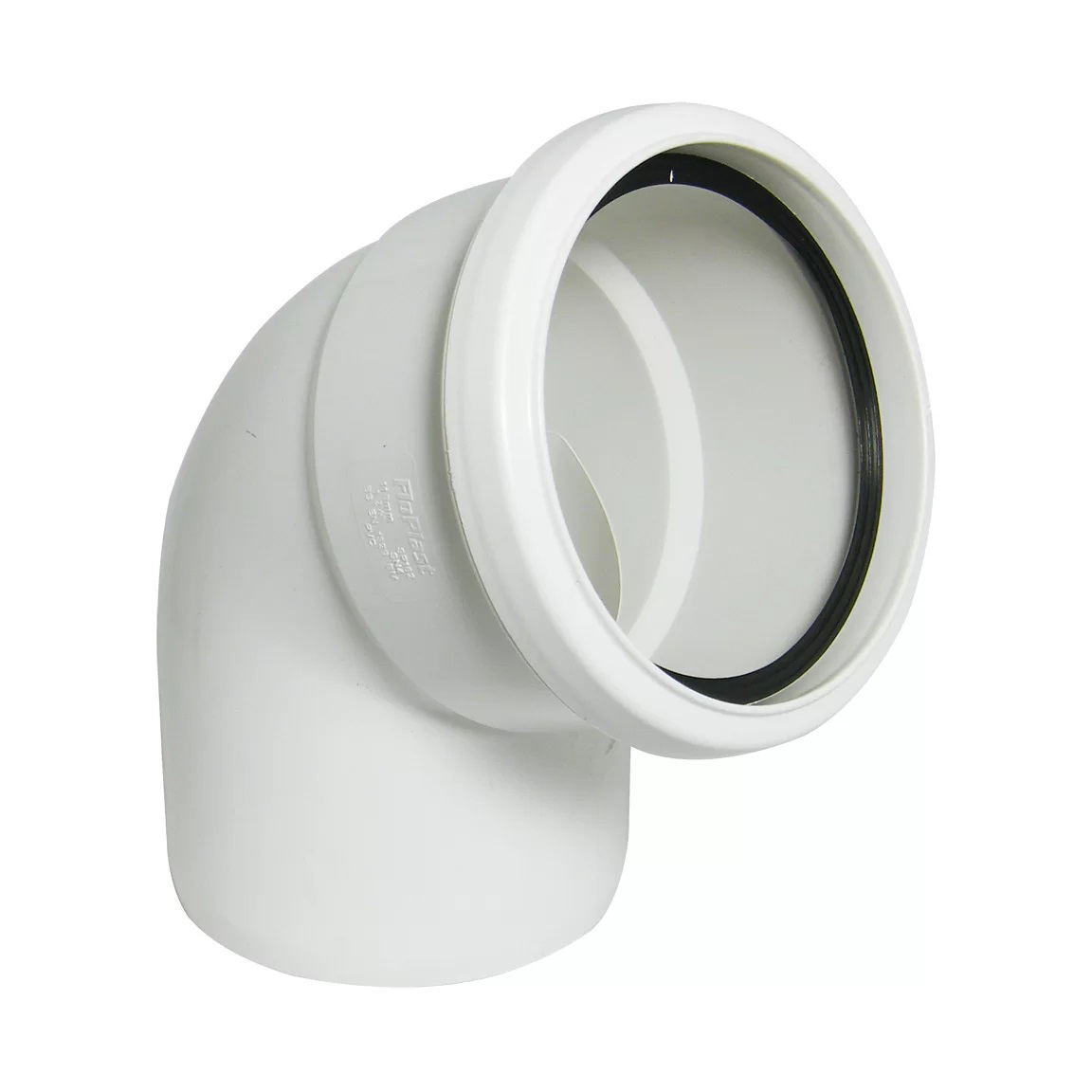 Floplast SP162WH 110mm/4 Inch Ring Seal Soil System - 112.5 Degree Single Socket Bend - White