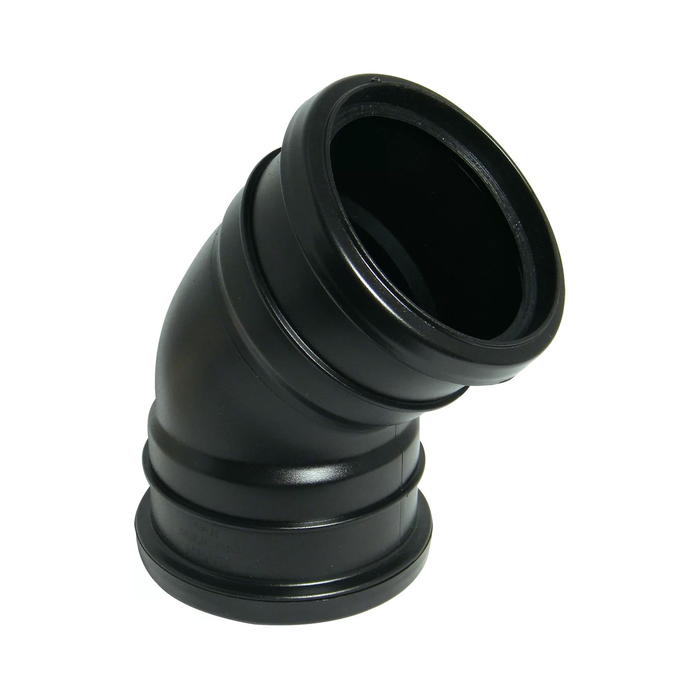 Floplast SP563BL 110mm/4 Inch Ring Seal Soil System - 135 Degree Double Socket Bend - Black