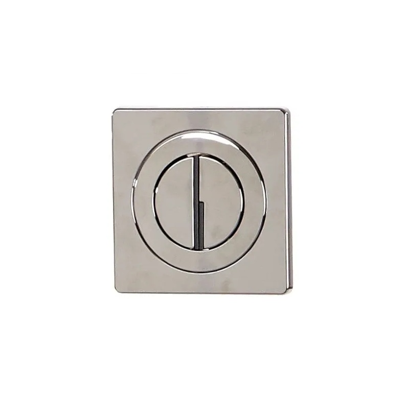 Genesis Square Push-Button Back Plate - Chrome