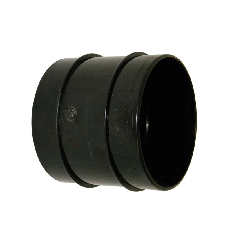 Floplast SS106BL 110mm/4 Inch Solvent Weld Soil System - Coupling Double Socket - Black