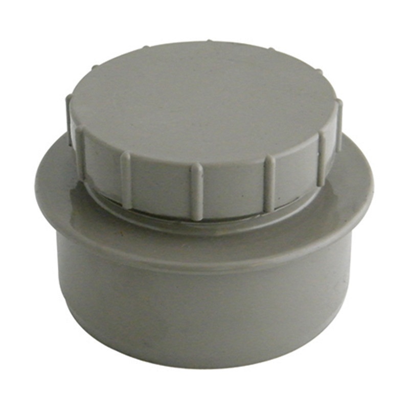 Floplast SS292OG 110mm/4 Inch Solvent Weld Soil System - Screwed Access Cap - Olive Grey