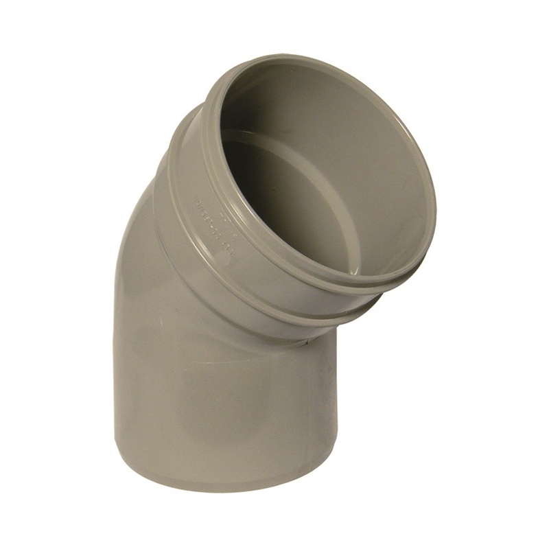 Floplast SS435OG 110mm Solvent Weld Soil - 135 Single Socket Bend - Olive Grey