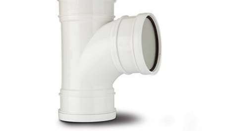 Polypipe 110mm / 4in Ring Seal Soil System - 92.5 Degree Branch Triple Socket - White