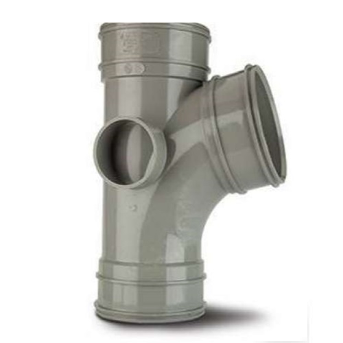 Polypipe Solvent 110mm / 4in 104 Degree Branch Triple Socket Grey