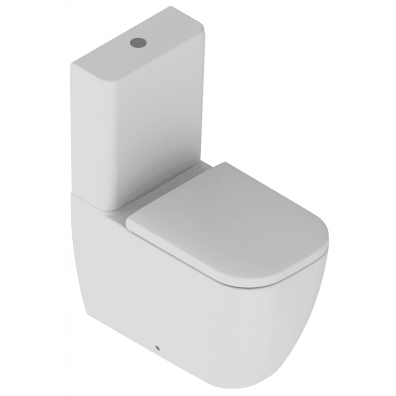 Tima Rimless Close Coupled Pan & Soft Close Seat White - TIM-210809