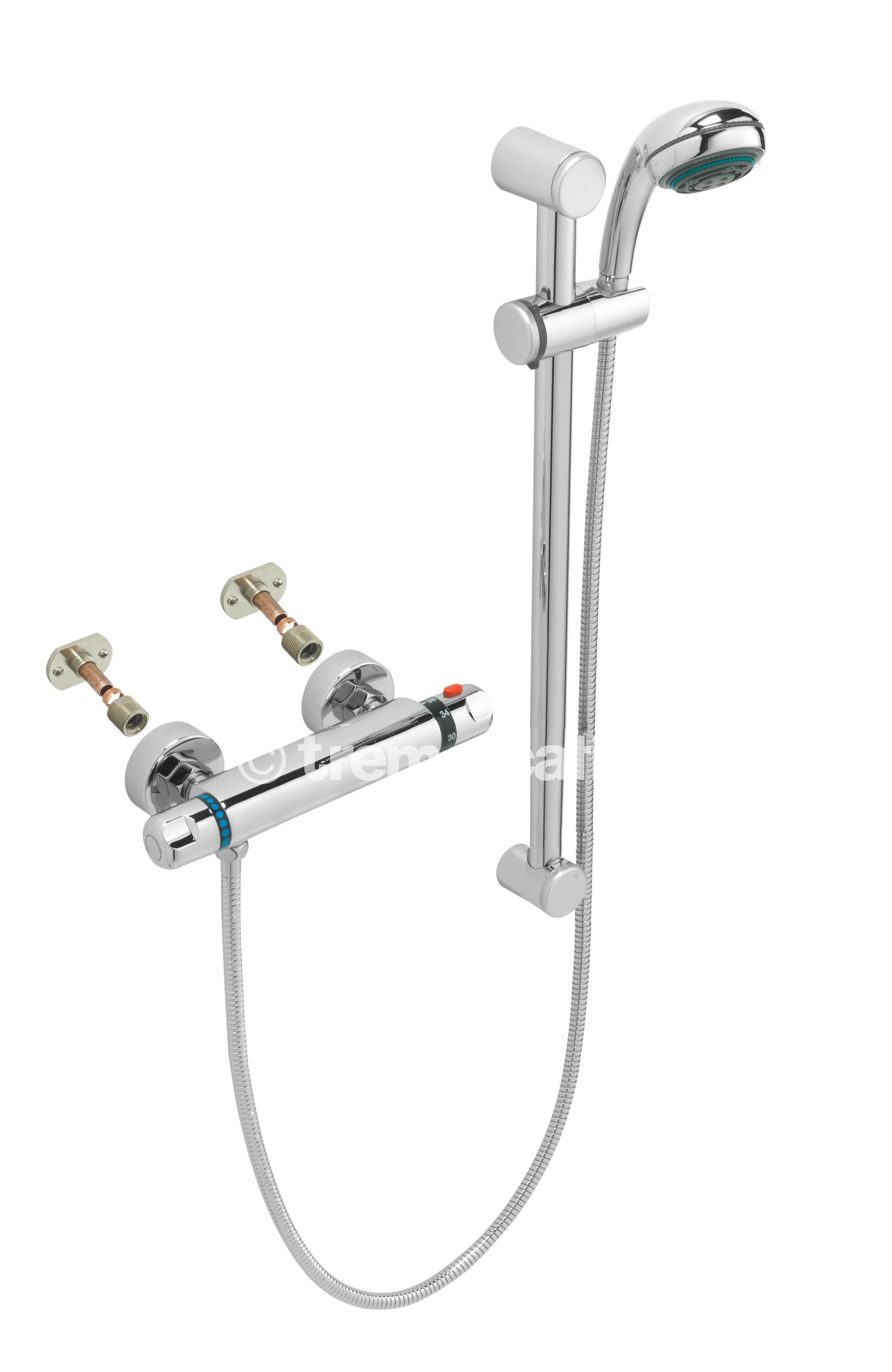 Tre Mercati Value Exposed Thermostatic Shower Valve Complete With Multi Function Kit and Easy Fix Fittings Chrome Plated