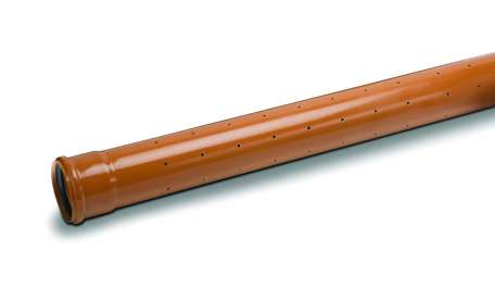 Polypipe 110mm / 4in Underground Perforated Pipe 6 Metre Single Socket