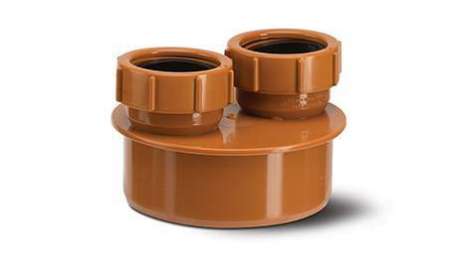 Polypipe 110mm / 4in Underground Waste Pipe Adaptor 40mm Double