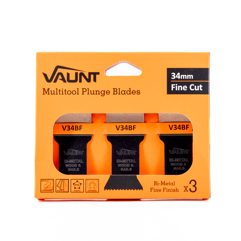 Vaunt 3pc Premium 34mm Bi-Metal Multi-Tool Blades