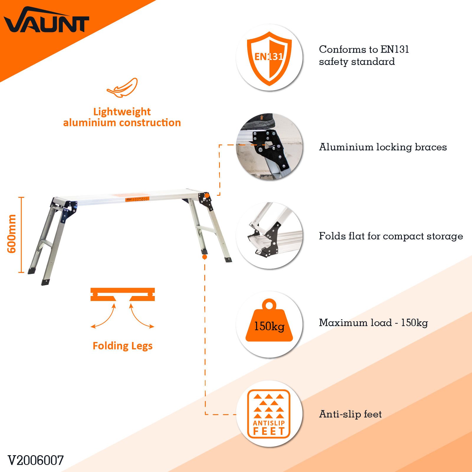 Vaunt Aluminium Work Platform 1200mm x 300mm - 16005
