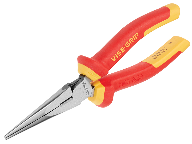 Irwin Vise-Grip Long Nose Pliers High Leverage VDE 200mm (8in) - 10505869