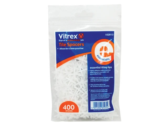 Vitrex Essential Tile Spacers 3mm (Pack of 400) - 102013