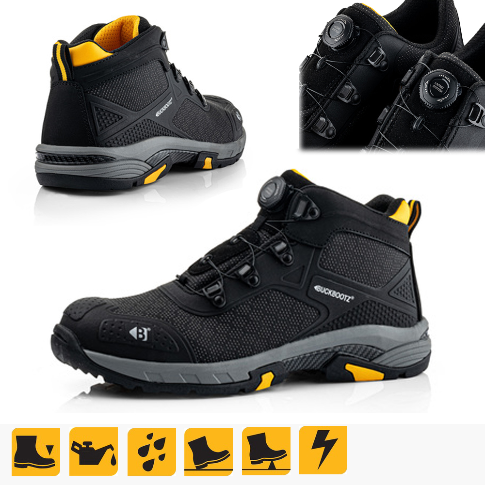 Buckbootz Tradez WHEELZMID FITGO System Black Boot - Size 10