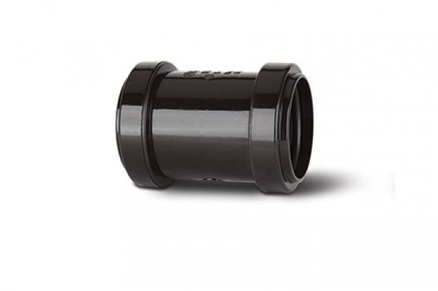 Polypipe 40mm Push Fit Waste Straight Coupling Black