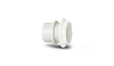 Polypipe 40mm (43mm) ABS Solvent Weld Waste System Tank Connector - White
