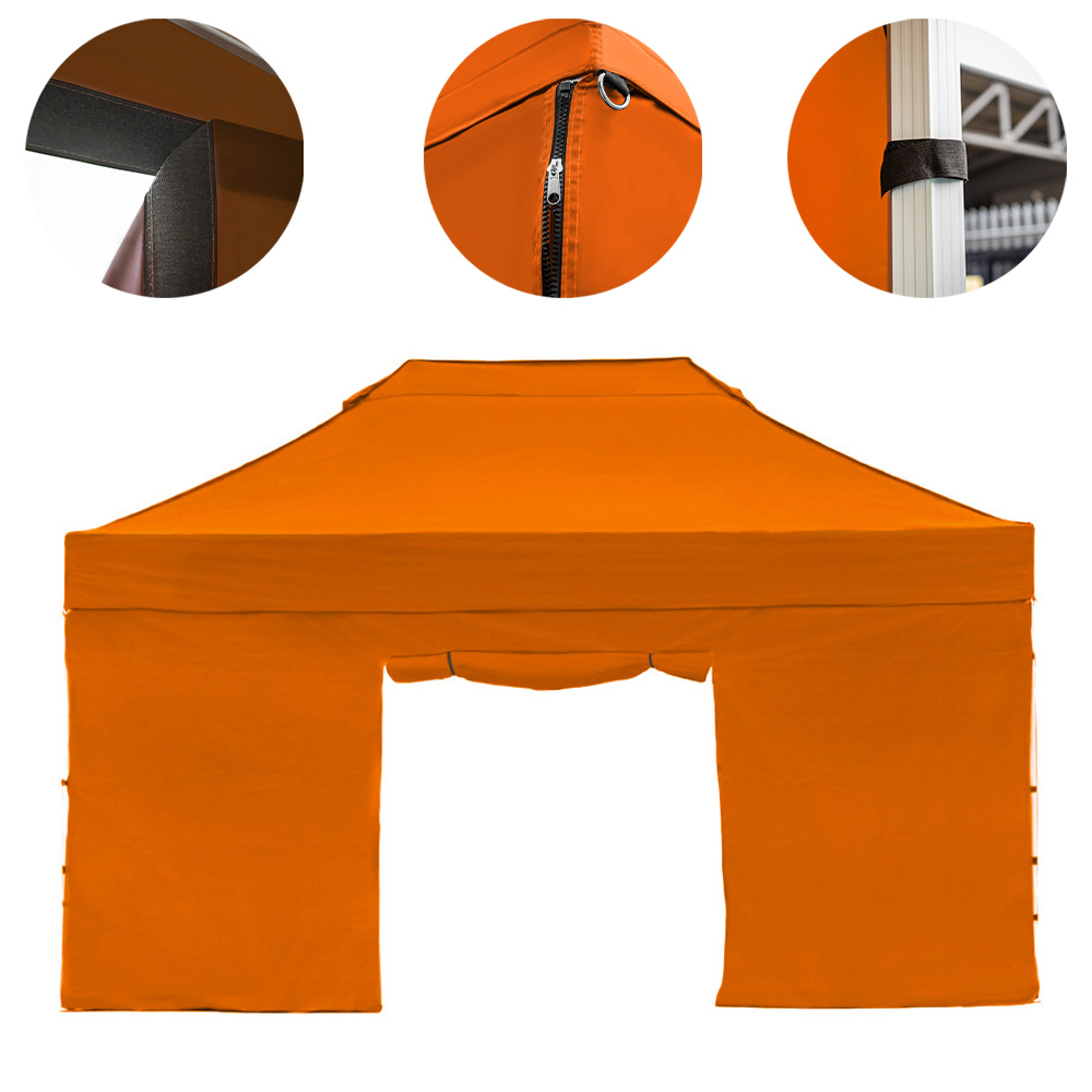 Vaunt X 4.5m x 1.9m Double Door Gazebo Side Panel - Orange