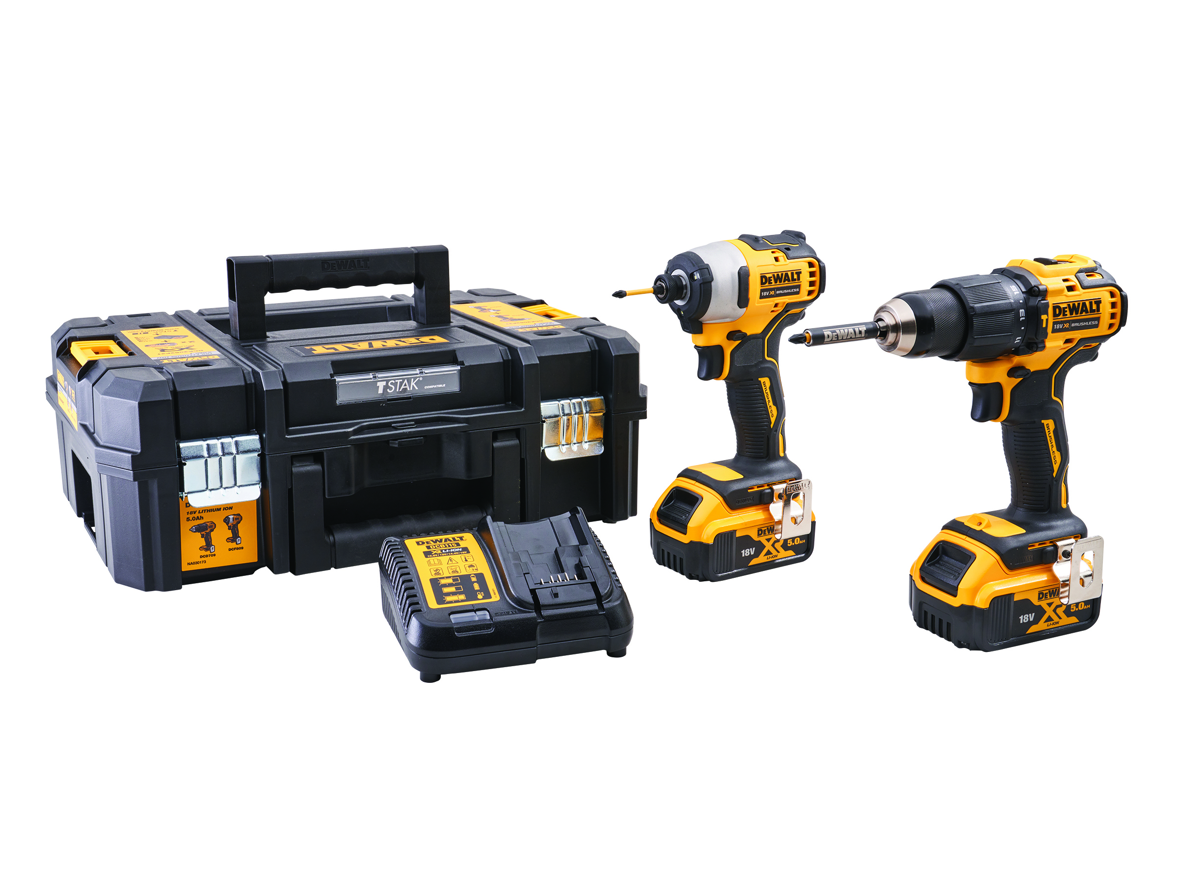 Dewalt 18V Combi &amp; Impact Drill Twin Pack